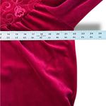 Vanity Fair Red Vtg. Womens Robe House Coat Velour Zip Up Embroidered Medium Photo 6