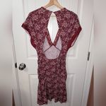 Free People NWOT  Sweet Talker Mini Floral Dress Women's Large Red/White Photo 1