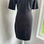 White House | Black Market WHBM Aura Collection Black Sheath Sculpt Fitted Cocktail Career Dress Sz 2 Photo 5