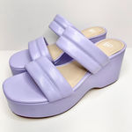 BP  Raquelle Wedge Sandal Womens Size 8 Lilac Slip On Platform Photo 0