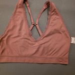 Aerie Peach Wireless Bralette with Halter Straps Photo 1