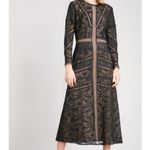 The Kooples Openwork Lace Black Maxi Dress Womens Small Photo 14