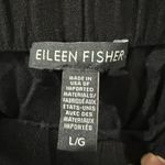 Eileen Fisher Elastic Waist Black Silk Cropped Crepe Wide Leg Pants Size L U Photo 1