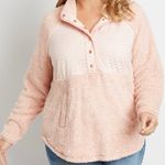 Maurice's  Pink Quilted Sherpa Pullover Sweatshirt Photo 0