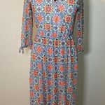 Allison Brittney 15. Blue Red Bell Sleeve Maxi Dress Photo 0