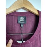 Bobeau  Shirt Womens Crewneck 3/4 Sleeve Burgundy Size Medium NWT Photo 3