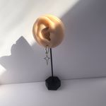 Star Dangle Drop Earrings for Men Women Streetwear Punk Hip Hop Unisex Style Silver Photo 5