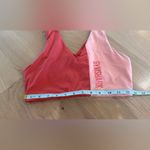 Gymshark duo sports bra in Moroccan brick / peach Bellini Photo 3