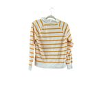 J.Crew Yellow and White Striped Cowl Neck Sweater Photo 2