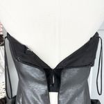 Jovani  Silver Metallic Rosette Skirt Embellished Strapless Cocktail Dress Sz 8 Photo 9