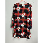 Womans Festive Long Sleeve Holiday Mini Dress Small Red Photo 1