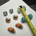 Large Stud Pierced Earrings Lot Of 5 Women’s Novelty Mix Easter Egg, Etc Photo 6