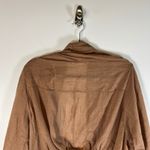 Mustard Seed Open Front Kimono Cardigan Brown Laser Cut Scalloped Hem O/S boho Photo 7