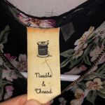 Needle & Thread  Floral Zip Front Black Dress Photo 2