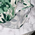 None Green tropical one piece swimsuit padded Photo 2