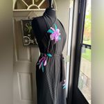 Vintage Pebble Sand Hawaii wrap halter tropical floral maxi dress, size medium Purple Photo 1