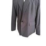 Le Suit Black Gray Pinstriped Blazer Jacket Size US 14 Photo 8