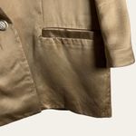 Diane Von Furstenberg  Light Brown Satin One Button Blazer Jacket Size 4 Photo 5