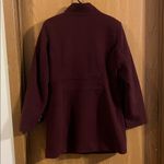 Vince Camuto  Women’s Faux Wool Deep Burgundy Pea Coat Medium NEW Photo 9