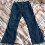 Loft  curvy high waist flare crop womens jeans size 8 raw hem Photo 0
