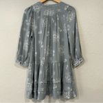 Holding Horses Anthropologie  Tiered Dress XS Gray Floral Boho Romantic Photo 5
