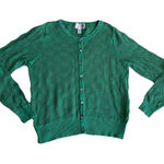 Matilda Jane  Cardigan Size M Pointelle Diamond Green Twee Coquette Photo 0