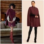 Trina Turk ππ Parker Cape ~ Knit Melton Cab Frank Medium M NWT Photo 1