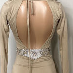 New. SKY tan diamond bling long sleeve top. Retails $141 Photo 0