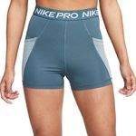 Nike NWT Pro Womens Dri Fit Tight Fit High Rise 3" Shorts Green Gray Sz XL Photo 0