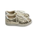 Birdies HTF:  𐦖 The Cardinal Luxe Metallic Leather Sneaker 𐦖 Mica [Gold] 𐦖 7.5 Photo 3