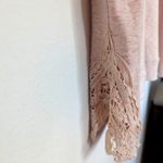 Doe & Rae  Beige Long Sleeve‎ Shirt With Lace Sides Size Small Photo 1