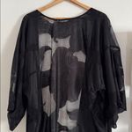 Umgee Black Fringe Kimono Cardigan EUC Photo 2