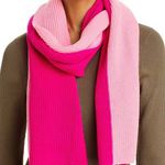 AQUA  Bloomingdales Long Color Block Acrylic Knit Winter Wrap Scarf Outdoors Pink Photo 0