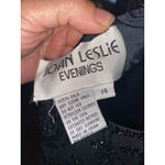 Vintage JOAN LESLIE Black Beaded Fringe Dress 14 Photo 1