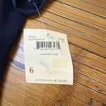 Dana Buchman ‎ NWT 100% Silk Dark Navy Short Sleeve Button-up Back Blouse Size 6 Photo 5