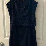 Black wedding dress‎ with lace bodice and chiffon skirt and straps Size XL Photo 0