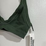 Urban Outfitters  Olive Waffle Knit Bralette NWT Photo 1