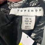 Topshop  Womens Black Floral  Dress Size 10 NWT Photo 9