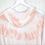 Blue Life  Slub Jersey Tie Dye Hoodie Peach/White Photo 3