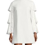 Alexis Tiered flared long sleeves London mini ivory Dress XS Photo 0