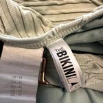 The Bikini Lab  One-Piece Swimsuit Front Cut Out Ruched Stripes Adjustable Green M Photo 2