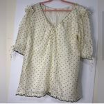 For Love & Lemons Eden Mini Dress tiny velvet flocked hearts Photo 3