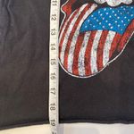 The Rolling Stones  Black Crop Sleeveless Tank Top Jersey EUC Sz XS Photo 7