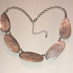 Elegant Silver Tone Shimmer Stone Boho Statement Necklace Photo 7