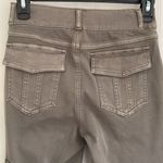 Spanx Stretch Twill Ankle Cargo Pants Patch and Button Flap Pockets Gray/Green S Photo 5