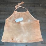 Antistar  Camel Brown Tie Dye Crop Halter Top Size Large NWT Photo 1