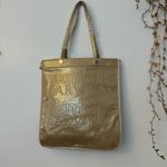 New. Mary Kay 50th Gold Expandable Zipper/Flash tote shopping bag Tan Photo 4