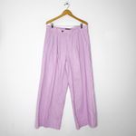 Banana Republic Pleated Linen Blend Wide Leg Pants Trousers Pink Size 14 NWT Photo 2