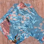 🌸👘 Peacock & Blossoms Kimono Robe 👘🌸 ~med Blue Photo 4