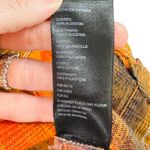 Urban Outfitters ‎ Outfitters Plaid Jacket Sherpa Collar Button Front Orange Black XS Grunge Photo 4